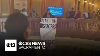 California Assembly session disrupted by pro-Palestinian demonstrators