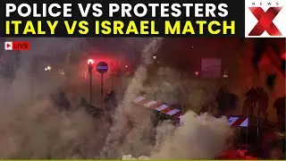 Italy vs Israel LIVE: Police, Protesters Clash During Palestine March Against Italy-Israel World Cup