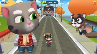 Talking Tom Gold Run Frosty Tom Defeated The Raccoons Boss New Update Full Screen Android Gameplay