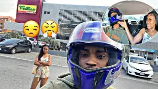 WEARING A BIKE HELMET 🪖 WHILE DRIVING TO SEE MY GIRLFRIEND REACTION