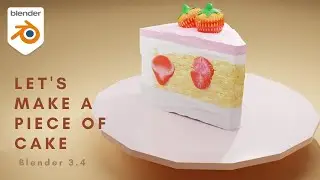 Making a piece of Cake 🍰 in 20 minutes| Full Process | Blender 3.4 | Cycles