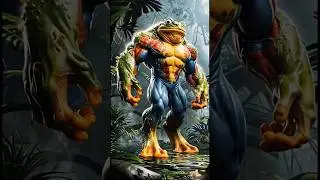 Epic Hybrid: Muscular Spider-Man Merged with Giant Frog in Jungle Showdown #spiderman #marvel #venom