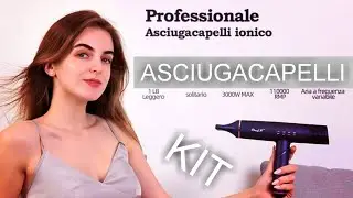 KIT ASCIUGACAPELLI  Professionale per Asciugare i Capelli con asciugacapelli ed accessori