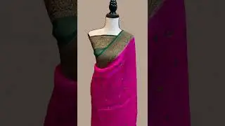 Hot Pink Pure Kora Handloom Sarees #sanjanacreation #onlineshopping #ytshorts