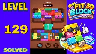 Fit Block 3D &ndash; Level 129 | Walkthrough Fast & Clean Solution