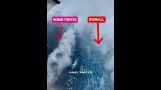 The fine line between Hurricane Erin's eye and eyewall! #erin #hurricane #eyewall #weather #tropics