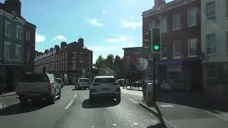 Driving On College Street, Deansway, Bridge Street & New Road, Worcester, Worcestershire, England