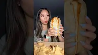 GIANT CHIPOTLE BURRITO MUKBANG ASMR | Eating Sounds #chipotle #burrito #mukbang #asmr #fyp