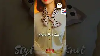 Scarf Tips Beige Polka Dot Silk Ribbon! 스카프 팁 베이지색 물방울 무늬 실크 리본