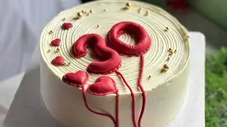 Elegant Heart Balloon Cake Tutorial | Simple & Aesthetic Cream Cake Design | CakeAppi
