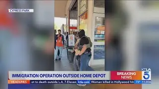 Immigration operation outside Cypress Park Home Depot caught on camera