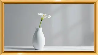 White Calla Lily 🤍🌿 | Zen Minimalist Floral Art | Framed TV Gallery