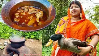 village style Batak recipe | Batak ka meet kaise banta hai | Duck cutting and cooking | Duck curry
