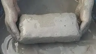 ASMR Very Soft Dusty pure Sand Cement 💞😍 Slabs Crumble on Lots Of Water 🌊🌀🌀🌀
