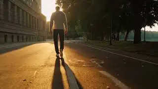 Man walking alone stock video  walking cinematic video  Pixadisc 1080p