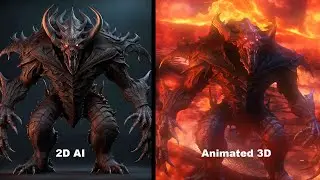 AI 2D to 3D Monster Animation Tutorial #ai #aianimationtutorial #tutorial