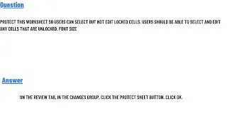 Protect this worksheet so users can select but not edit locked cells.