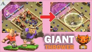 Giant Thrower + Barb Kicker COMBO Delete base |CWL Champs 2 #coc#TH16 #clashwithhaaland#giantthrower