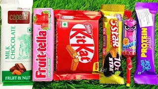 Satisfying video Asmr lollipops candy frozen giant candy bar cutting video Asmr opening candy video