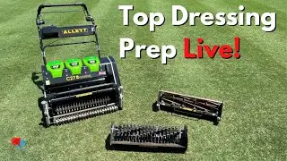 Top Dressing Preparation Live with the Allett C27 - Verticutting, Turf Raking and More