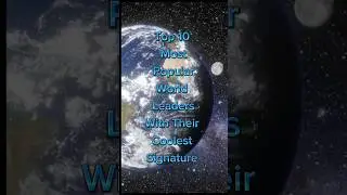 Top 10 Most Popular World Leader's With Their Coolest Signature|| Coolest Signature #shorts #viral