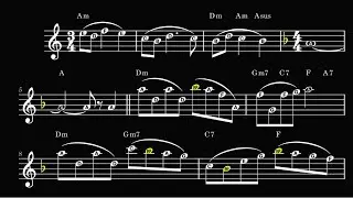 Schindler&rsquo;s List║CDEFGAB║Notes with letters and chords║Sheet music║Oboe Violin Flute Piano Guitar