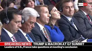 Trump holds joint news conference with French Pres. Macron at G7 summit | ABC News Live coverage