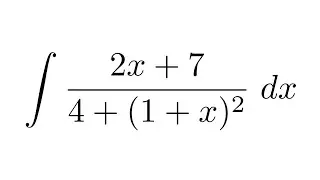 Integral of (2x+7)/(4+(1+x)^2) (substitution)