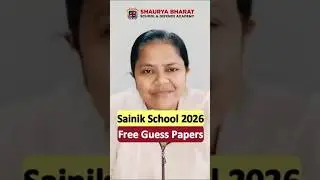 Free guess papers for Sainik School 2026 exam for all aspirants|| Shaurya Bharat Sainik School