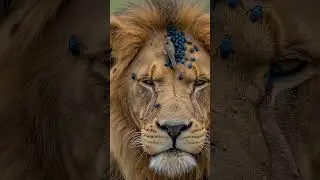 A Tiny Hero: Bird Helps Lion by Eating Insects From His Mane!