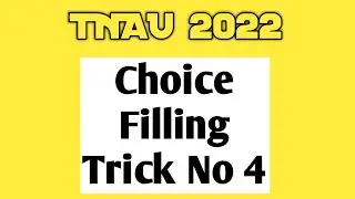 TNAU|2022|choice|Filling|trick|no4|Vincent|Maths|