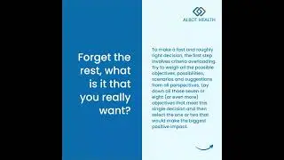 How to make good decision faster? | Albot Health