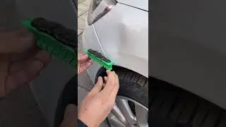 PDR Glue Pull Setup on Rear Fender Dent #shorts