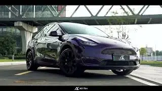 AX Film Showcase: Super Purple on Tesla Model Y