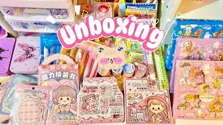 📦 [UNBOX] Unboxing My Kawaii Stationery Haul 🐰🍓 So Many Adorable Supplies! | ASMR | Relaxing✨
