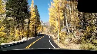 Fall colors scenic drive at Bishop Creek Canyon  in the Eastern Sierra Nevada Mountains