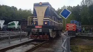 Setkání motorových lokomotiv Hektor řady 720 a 721 v Lužné u Rakovníka 5.10.2024