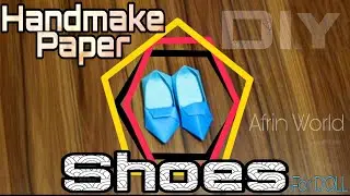 DIY Mini Paper Shoes /Paper Craft Beautiful Paper Shoes/Origami Shoes Tutorial /Paper Shoes For Doll