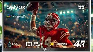 SYLVOX Outdoor TV, 55 inch Waterproof Smart TV