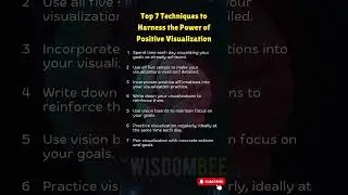 Top 7 Techniques to Harness the Power of Positive Visualization #shorts