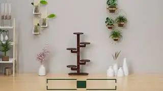 Ackitry Wood Plant Stand for Indoor Plants