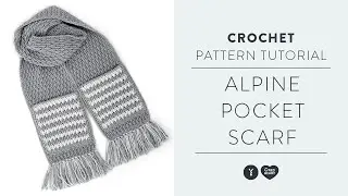 How to Crochet the Alpine Pocket Scarf with Heat Wave Yarn