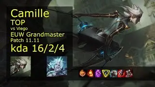 Camille vs Viego Top - EUW Grandmaster 16/2/4 Patch 11.11 Gameplay