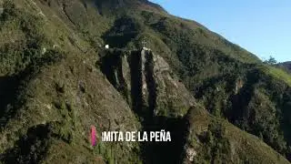 VOLANDO EN DRONE 4K , BOGOTA , LA ERMITA DE LA PEÑA, COLOMBIA