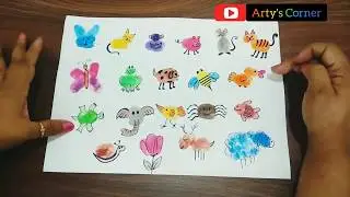 Finger Painting Art | Easy Thumb Painting Animals | Fun Activities for kids | Finger Painting Ideas