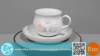 1990s Denby 'Encore' Sweet Pea Design Tableware - Tea Cup & Saucer