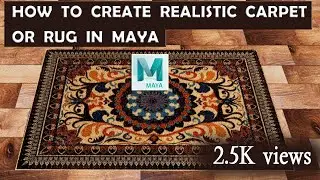 Create Realistic Carpet or  Rug in maya| Maya Xgen |Maya 2023