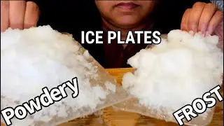ICE PLATES | FREEZER FROST | POWDERY | Request 810 | ONLY BITES | #asmrice #iceeating