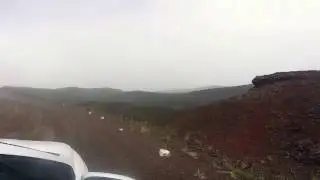 Road to Volcano Piton de la Fournaise on la Reunion Island