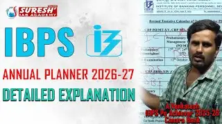 BANKING EXAM | IBPS ANNUAL CALENDAR 2026-27 | DETAILED EXPLANANTION | Suresh IAS Academy